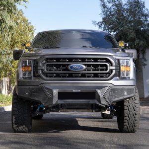Ford F-150 Bumper - Front - Go Rhino - Element with Fixed Light Bar Mount - Textured Black - `21-`23 Ford F-150 Bumper - Front - Go Rhino - Element with Fixed Light Bar Mount - Textured Black - `21-`23